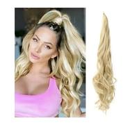 Estensione coda di cavallo Tipo di avvolgimento flessibile Capelli ondulati lunghi Bacchetta magica Coda di cavallo alta Estensione dei capelli soffici Parrucca sintetica Coda di cavallo da 32 pollici