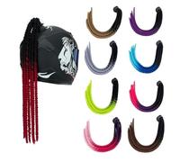 Estensione coda di cavallo Trecce for casco 1 pezzo Trecce for casco da motociclista sfumate Coda di cavallo Trecce da 24 pollici Estensione coda di cavallo con ventosa for qualsiasi casco (casco non