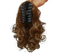 Estensione coda di Clip ad artiglio corto da 25,4 cm nelle estensioni dei capelli della coda di cavallo, ondulati ricci naturali morbidi for le donne(2-30)