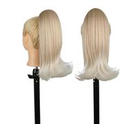 Estensione coda di Estensione dei capelli coda di cavallo corta con coulisse da 14 pollici for donne nere, coda di cavallo dritta con riccioli finali Posticci finti sintetici(T103-60)