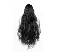 Estensione coda di Extension for capelli corti da 14 pollici con coda di cavallo ondulata e artiglio for donne, clip sintetiche in posticci, code di cavallo finte(Natural Black)