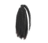 Estensione coda di Extension for coda di cavallo afro crespa e riccia avvolgente con capelli umani Remy, lunghezza 10-24 pollici(24inch)