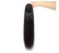 Estensione coda di Extension for coda di cavallo con clip a artiglio, extension for capelli umani Remy al 100%, code di cavallo lunghe e dritte for donne(22inch)