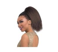 Estensione coda di Extension for coda di cavallo liscia e crespa con fermaglio ad artiglio, coda di cavallo sintetica Yaki soffice e crespa for donna(Brown,12INCH)