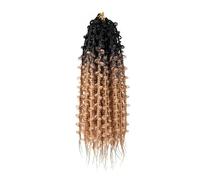 Estensione coda di Trecce A Scatola A Farfalla Da 24 Pollici For Capelli All'uncinetto Pre-Loop Butterfly Locs Twist A Sintetica(Natural Black+Dark Blonde)