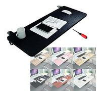Estensione da scrivania pieghevole a 90° regolabile con supporto per tastiera e mouse, cassetto sotto la scrivania, poggiagomiti ergonomico, 55/65/75 x 25 cm, supporto per polsi e braccia per il