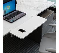 Estensione da scrivania, Vassoio per tastiera pieghevole, design ergonomico, estensione della scrivania senza perforazione, facile da montare, morsetto sul bracciolo del computer per scrivania, adatto