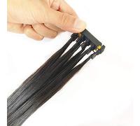 Estensione dei capelli 6D di seconda generazione, capelli intrecciati originali Capelli reali 6D Estensione dei capelli adatta per le donne Cosplay Party Wedding10 righe,24 Inch