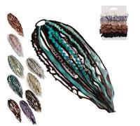 Estensione Dei Capelli Boho Dreadlock Con Perline E Conchiglie For Capelli, Coda Di Cavallo Elasticizzata, Personalità Confortevole For Le Vacanze O Il Tempo Libero Quotidiano(D)