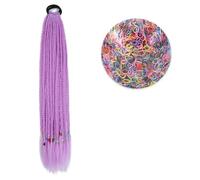 Estensione dei capelli coda di cavallo intrecciata sintetica colorata 60CM Estensione dei capelli coda di cavallo intrecciata elastica per ragazze-A36-24 pollici