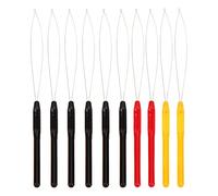Estensione Dei Capelli Infila Ago Set Di 10Pz 22.0×7.0×. Dimensione Manico In Plastica Robusto Ago In Metallo Lucido E Leggero Strumento Essenziale Per Installazione