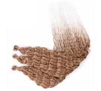 Estensione Dei Capelli Intrecciati Ondulati Ondulati Dell'onda Dell'oceano Dei Capelli Dell'uncinetto Della Massa Dei Capelli Di Torsione Dell'onda Profonda Lunga Da 32 Pollici