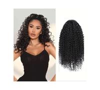 Estensione dei capelli treccia Coda di cavallo riccia crespa estensione coulisse coda di cavallo clip di capelli umani in coda di cavallo capelli remy brasiliani pezzi di capelli ricci afro, nero na