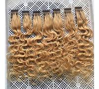 Estensione dei capelli umani 6D, 20 minuti di macchina veloce nessuna traccia di estensione della piuma, connessione invisibile e riutilizzabile 10 righe di capelli per salone,16inch (40cm)