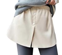 Estensione della Camicia da Donna Gonna Estensione della Camicia Camicetta Gonna Estensione della Camicetta Mini Sottogonna#G