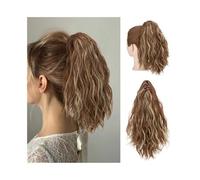 Estensione della coda di cavallo, 13 pollici, lunghezza corta della coda di cavallo, ondulata e riccia per clip, extension per capelli a coda di cavallo, parrucca sintetica naturale