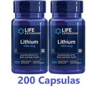 ESTENSIONE DI VITA OROTATO DI LITIO 1000mcg 200 tappi vegetali depressione da...