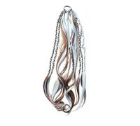 Estensione Elastica Della Coda Di Cavallo Del Terrore, Estensione Dei Capelli Boho Dreadlock, Installazione Rapida In Un Minuto, Code Di Cavallo Naturali Intrecciate A Mano(Type E)