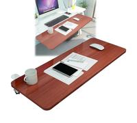 Estensione ergonomica da scrivania per tastiera e mouse per computer, pieghevole a 90°, supporto per gomito in legno di teak, 55 x 25 cm, migliora il comfort e ottimizza lo spazio di lavoro