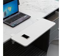 Estensione for scrivania Pieghevole 52/65/75X25 cm, Vassoio for Tastiera in Legno, allevia la Fatica, migliora Postura, for Estensione del Tavolo da Ufficio/Scuola(White,75 * 25Cm)