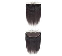 Estensione frontale in pizzo HD trasparente for capelli umani pre pizzicata Attaccatura naturale naturale Nero naturale Facile installazione e rimozione(Black 13x4,20inch)