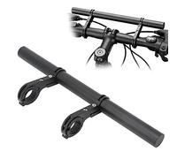 Estensione Manubrio Bicicletta, 30cm Estensore Manubrio Bici In Lega di Alluminio Multifunzione Prolunga Manubrio Bici Prolunga Staffa con Doppie Staffa per Tachimetro Fotocamera o Telefono
