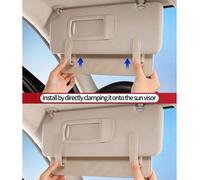 Estensione parasole auto, accessorio estensione parasole, anti-abbagliamento durante la guida, protezione UV, con molletta regolabili, adatto per vari modelli di auto, accessorio per interni auto Poli