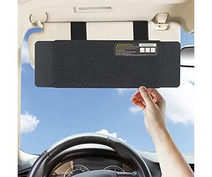 Estensione parasole per auto, TFY parabrezza e parasole laterale, protegge da abbagliamenti solari e raggi UV, universale per la maggior parte delle auto, 1 pezzo (nero)