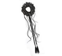 Estensione per capelli a coda di cavallo doppia treccia elastica sicura Ombra naturale Fibra sintetica per le donne Scenari Capelli resistenti al calore Coda di cavallo