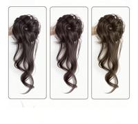 Estensione per capelli stile coreano da ragazza ricca, scrunchie per capelli da donna, pezzo per capelli a ciambella extra lungo e soffice con effetto laterale, ciambella per capelli che aumenta il vo