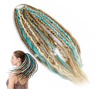Estensione Per Coda Di Cavallo Con Dreadlock Elastici,22"Estensione Per Capelli In Stile Boho Con Perline, Facile Da Applicare In Un Minuto Con Clip, Ideale Per Festival E Per Tutti I Giorni(B)