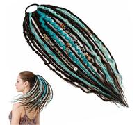 Estensione Per Coda Di Cavallo Con Dreadlock Elastici,22"Estensione Per Capelli In Stile Boho Con Perline, Facile Da Applicare In Un Minuto Con Clip, Ideale Per Festival E Per Tutti I Giorni(A)