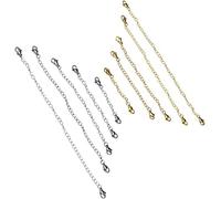 Estensione per Collana Estensione per Bracciale Catena in Acciaio Inossidabile 5 cm-15 cm Argento e Oro per la creazione di Gioielli Fai da Te Fashion Book