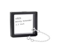 Estensione per collana in argento sterling, catena di sicurezza, prolunga per collana da donna, lunghezza 6,1 cm