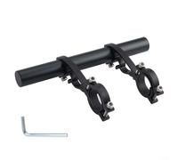 Estensione per manubrio in lega di alluminio, design a doppia staffa per il montaggio di vari accessori da ciclismo, leggero e facile da attaccare (nero)