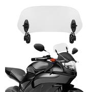 Estensione per parabrezza moto, deflettore regolabile per parabrezza, per tuning | universale trasparente aerodinamico flusso d'aria spoiler ala, protezione di sicurezza resistente per Ra