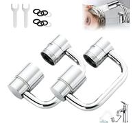 Estensione per Rubinetto Girevole Flexiflow 1080°, Estensione per Aeratore Girevole Flexiflow, Filtro per Acqua Expressionu 1440° per Rubinetto Del Lavandino, Spruzzatore per Lavandino Del(2PCS)