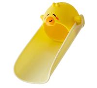 Estensione per rubinetto per bambini [design a cartone animato] - Estensione per lavandino per un facile lavaggio delle mani - Inserto flessibile in silicone con paraspruzzi a U - Universale per bagno