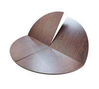 Estensione per Tavolo Pieghevole, Piano Del Tavolo Sostitutivo in Legno, Grande Desktop Rotondo Temporaneo Senza Gambe, per Catering, Banchetti, Feste(Brown,130cm/51in)