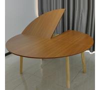 Estensione per tavolo rotondo pieghevole, 122 cm, portatile, rotondo, pieghevole, sostituzione temporanea, finitura Yellowwood, si espande fino a 170 cm, perfetto per eventi e riunioni