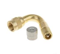 Estensione per valvola pneumatica a 45°, in ottone, 3,5 cm, ad angolo retto, per auto, camion, furgoni, moto, ATV, confezione da 4, finitura oro antiruggine