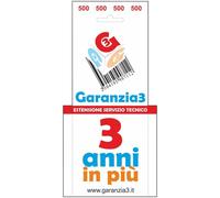 GARANZIA3 GR3-500 ESTENSIONE DI GARANZIA SERVIZIO TECNICO 3 ANNI MASSIMALE 500€
