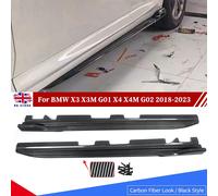 Estensione splitter minigonne laterali effetto carbonio per BMW X3 X3M G01 X4 X4M G02 2018-23