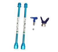 Estensione spray asta in acciaio inossidabile spruzzatore di spruzzatore di estensione sostituzione del palo 2 pc set per rivestimenti per parete per la casa riparazioni di (Blu)