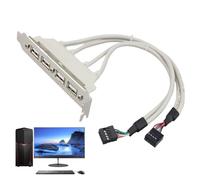 Estensione USB della scheda madre, cavo del pannello della scheda madre - 4 porte motherboard header pannello mount cavo USB 2.0,Computer Elettronica di estensione posteriore da 480 Mbps, 30 cm