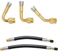 Estensione Valvola Pneumatico Set, 3 Pezzi Angolo Estensori Di Valvole Con 2 Pez