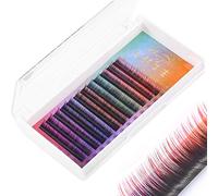 Estensioni ciglia finte, ciglia lunghe, aspetto naturale, ciglia colorate artificiali riutilizzabili, fatte a mano (10mm)