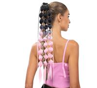 Estensioni coda di cavallo a bolle lunghe intrecciate, Estensione coda di | Estensione dei capelli colorati per capelli pazzi per il giorno,