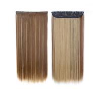 Estensioni dei capelli 5 clip nell'estensione dei capelli parrucchino lungo dritto fibra ad alta temperatura clip nelle estensioni dei capelli posticci sintetici morbidi for le donne pezzi di capelli(