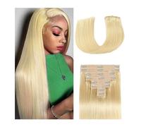 estensioni dei capelli #613 Candeggina Bionda Clip nelle estensioni dei capelli Capelli umani veri, Clip nelle estensioni dei capelli Estensioni dei capelli lisci Clip in Doppia trama Clip nei capelli